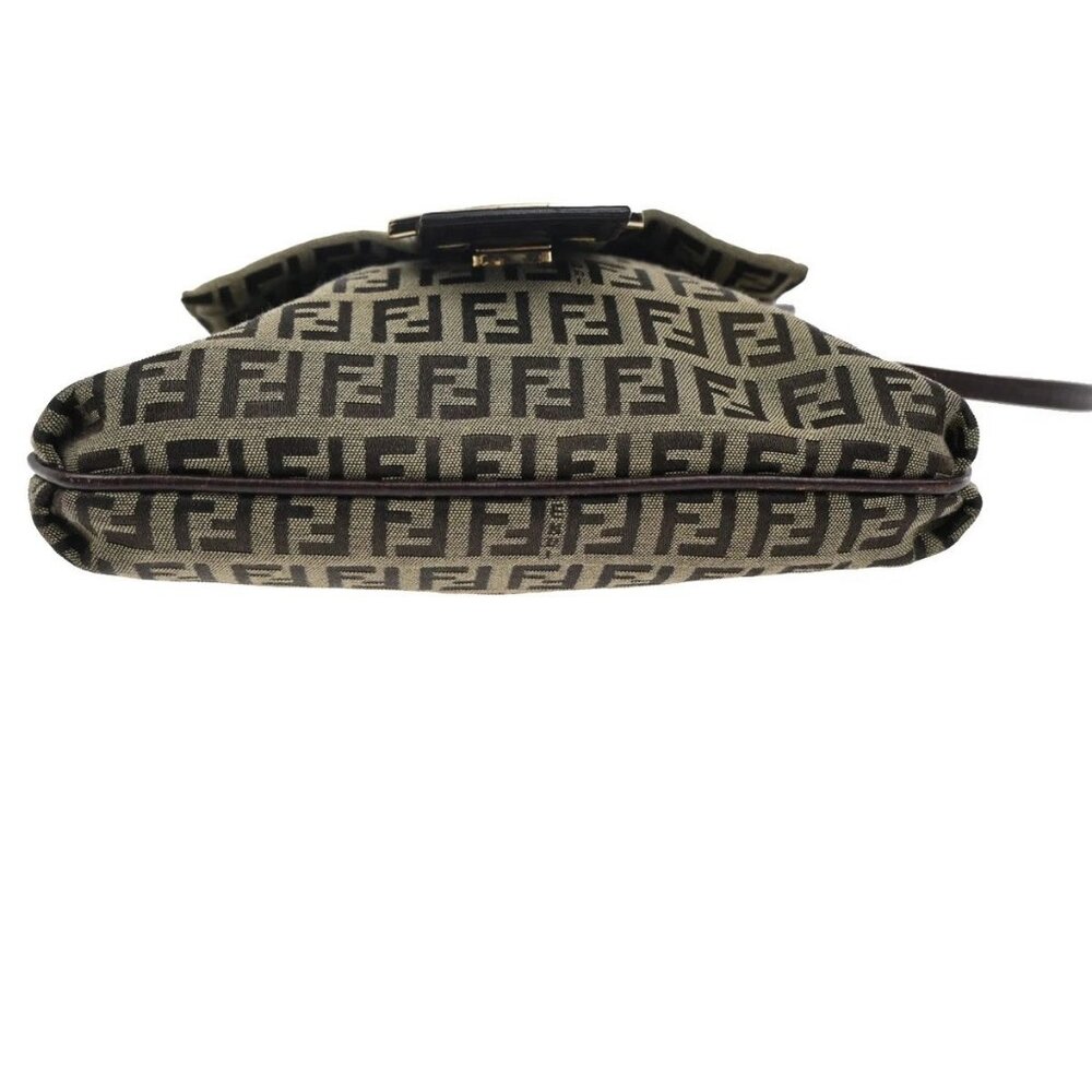 FENDI Logo Zucchino Zucca Pattern Shoulder Bag Canvas Leather Brow Italy 82KB966 - Picture 7 of 16
